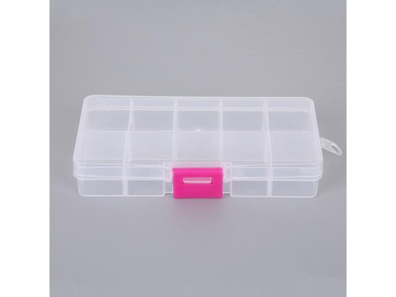 12.8x6.5x2.2cm Hot Sale DIY 10 Slot Plastic Jewelry Storage Box Carousel 1