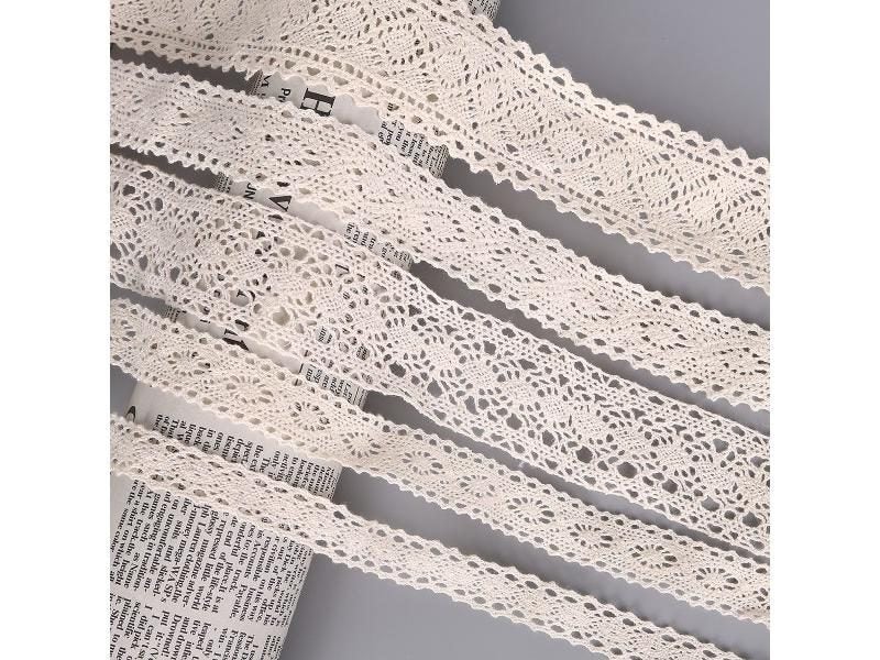 5 Yard Ivory Patchwork Crocheted Lace Ribbon For Wedding DIY Carousel 2
