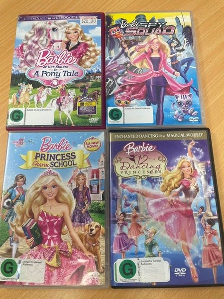 5x Barbie DVD's Carousel 1