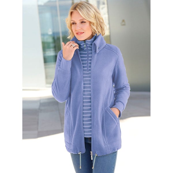 Panelled fleece jacket - size 12 - blue - stay warm out there folks! Carousel 1