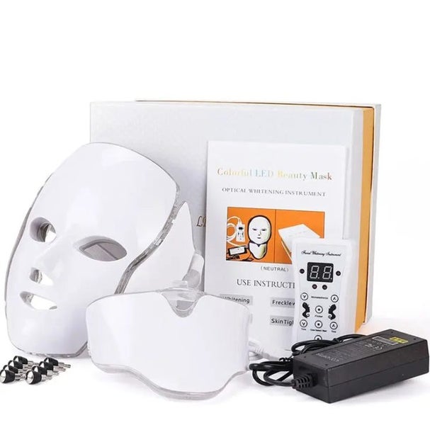 Photon Light Facial Skin Beauty Therapy 7 Colors Led Light Therapy Face Mask Carousel 1