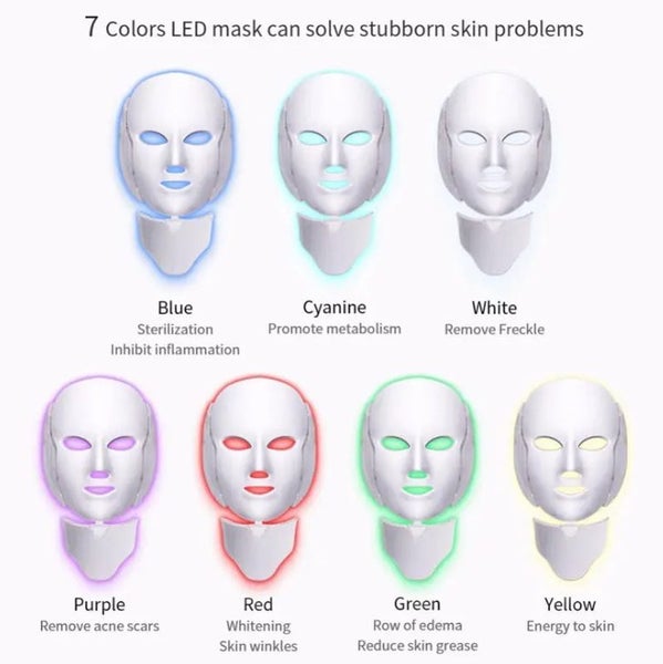 Photon Light Facial Skin Beauty Therapy 7 Colors Led Light Therapy Face Mask Carousel 2