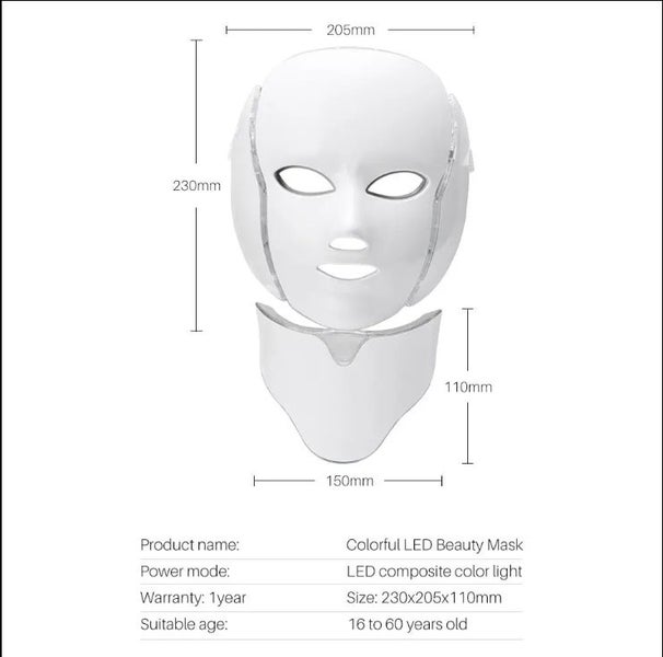 Photon Light Facial Skin Beauty Therapy 7 Colors Led Light Therapy Face Mask Carousel 5