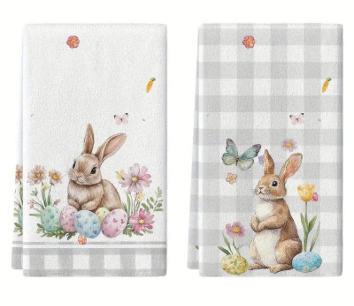2pcs Bunny Kitchen Towels Set. Carousel 1