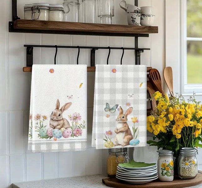 2pcs Bunny Kitchen Towels Set. Carousel 4