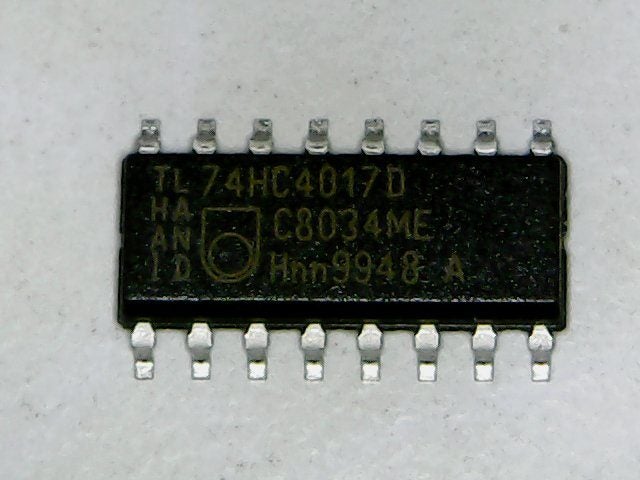 74HC4017D Johnson decade counter with 10 decoded outputs Carousel 1