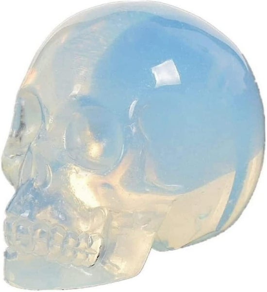 Skull Figurine Crystal Skull Natural Crystal Human Skull Statue Hand Carved Heal Carousel 1