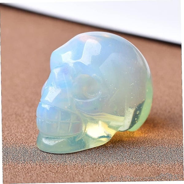 Skull Figurine Crystal Skull Natural Crystal Human Skull Statue Hand Carved Heal Carousel 5