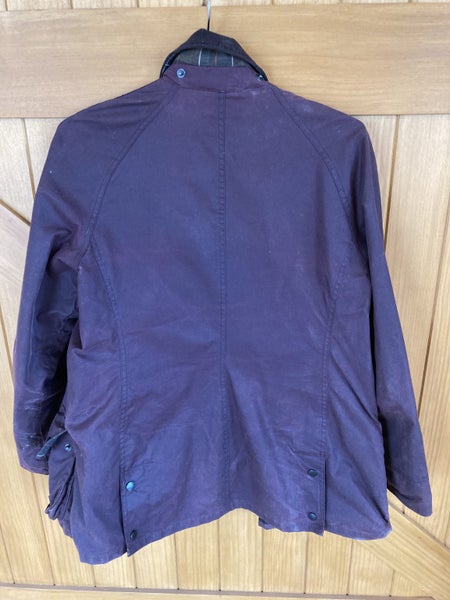 Barbour Beadnell Wax Jacket – UK 14 – Dark Cabernet Red Carousel 2