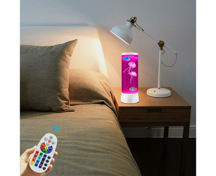 LED Jellyfish Lamp Lava Lamp, 12 Inch Jellyfish Lamp with Remote Control, U Carousel 6