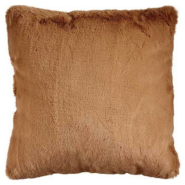Cushion With hair Brown Synthetic Leather 40 x 2 x 40 cm Carousel 1