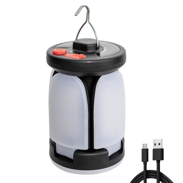 Solar LED Camping Lantern Rechargeable Power Bank Foldable Light Modes Carousel 1