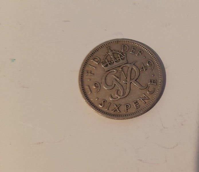1949 sixpence George XI Carousel 1