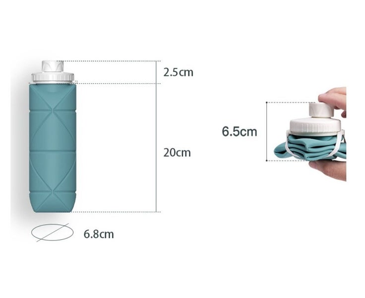 600ml Travel Water Bottle Collapsible Water Bottles Cups Leakproof Valve Re Carousel 3