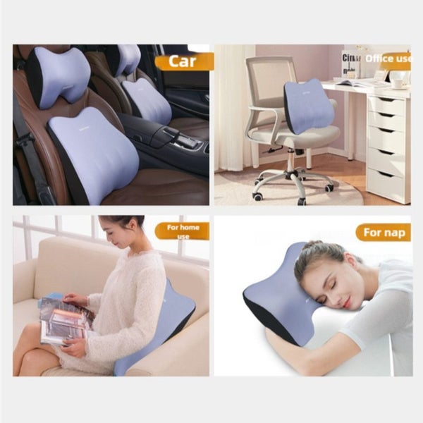 Orange Memory Foam Car Seat Neck And Lumbar Support Set Ergonomic Cushion For O Carousel 6