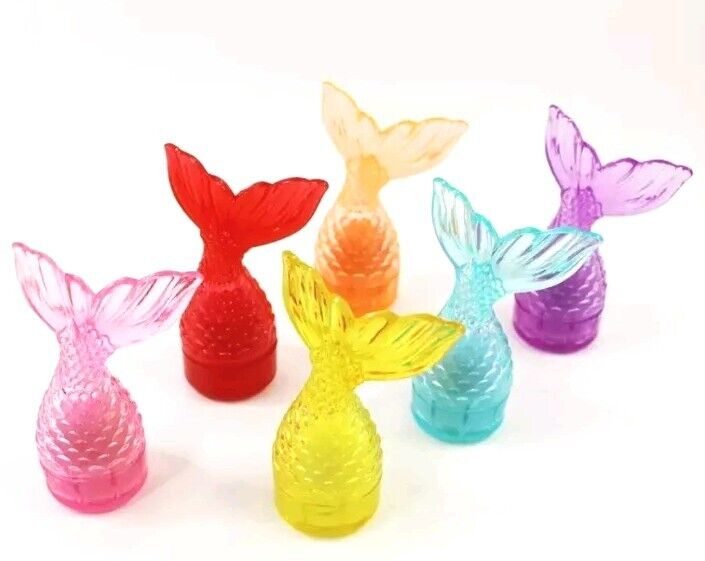 6x Mermaid Tail Fruity Flavours Lipbalm/Lip Gloss For Kids/Adults Carousel 1