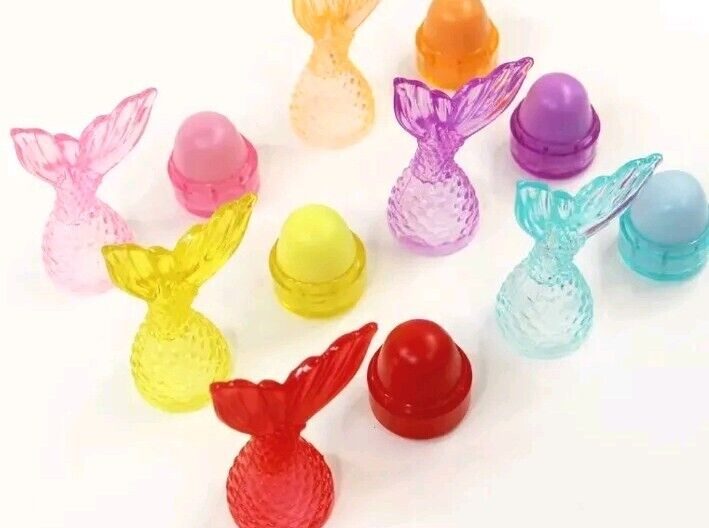 6x Mermaid Tail Fruity Flavours Lipbalm/Lip Gloss For Kids/Adults Carousel 2
