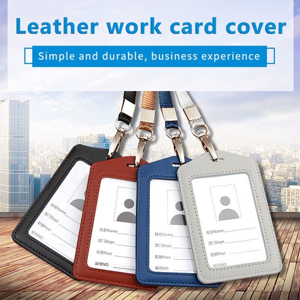 With Neck Lanyard Credit Card Holder Badge Card Case Name ID Card Cover Carousel 1