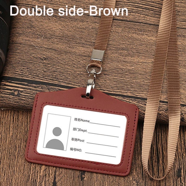 With Neck Lanyard Credit Card Holder Badge Card Case Name ID Card Cover Carousel 13
