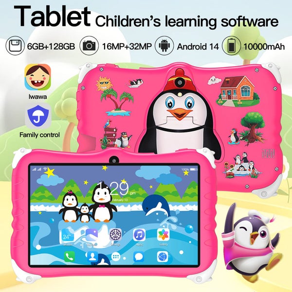 Kids Tablet 7Inch Android 14 6GB RAM 128GB Storage 16+32MP Camera Time Limits Ag Carousel 1