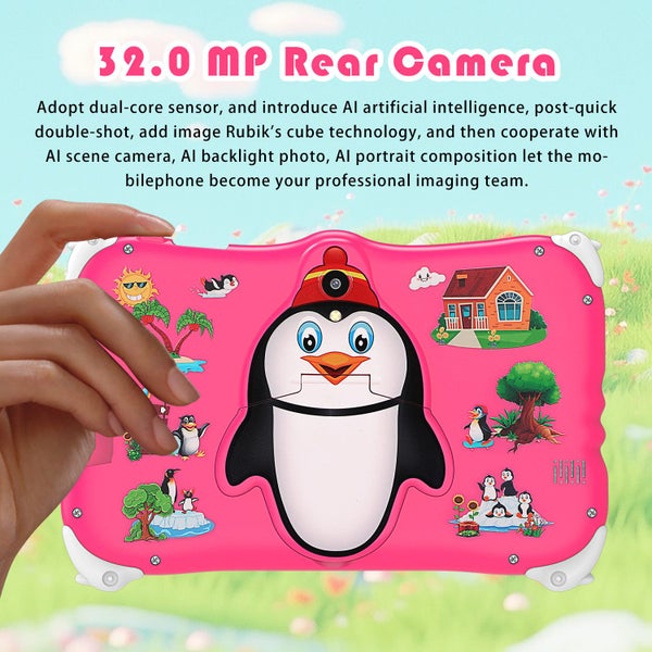 Kids Tablet 7Inch Android 14 6GB RAM 128GB Storage 16+32MP Camera Time Limits Ag Carousel 2