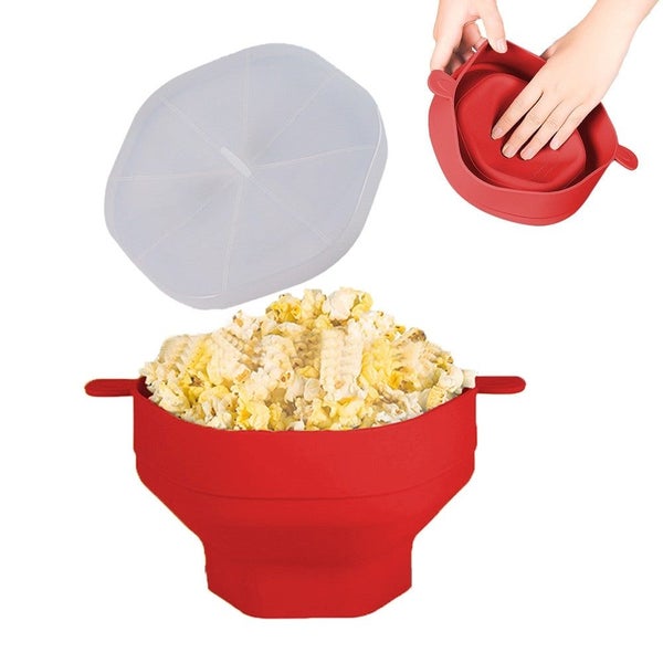 Microwaveable Silicone Popcorn Popper Collapsible Microwave Popcorn Maker Carousel 1