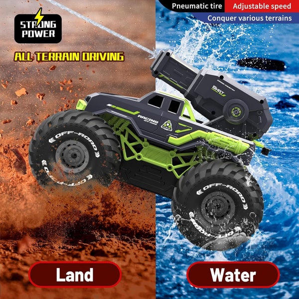 Remote Control Monster Truck All Terrain 4WD Amphibious RC Car and Boat Carousel 1