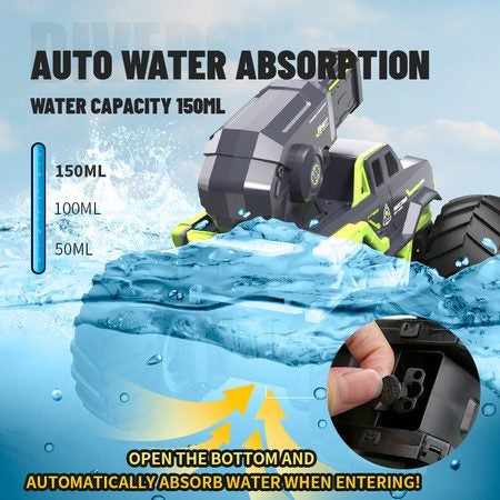 Remote Control Monster Truck All Terrain 4WD Amphibious RC Car and Boat Carousel 8