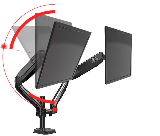 Dual Monitor Stand Adjustable Spring Monitor Desk Mount with C Clamp Carousel 10