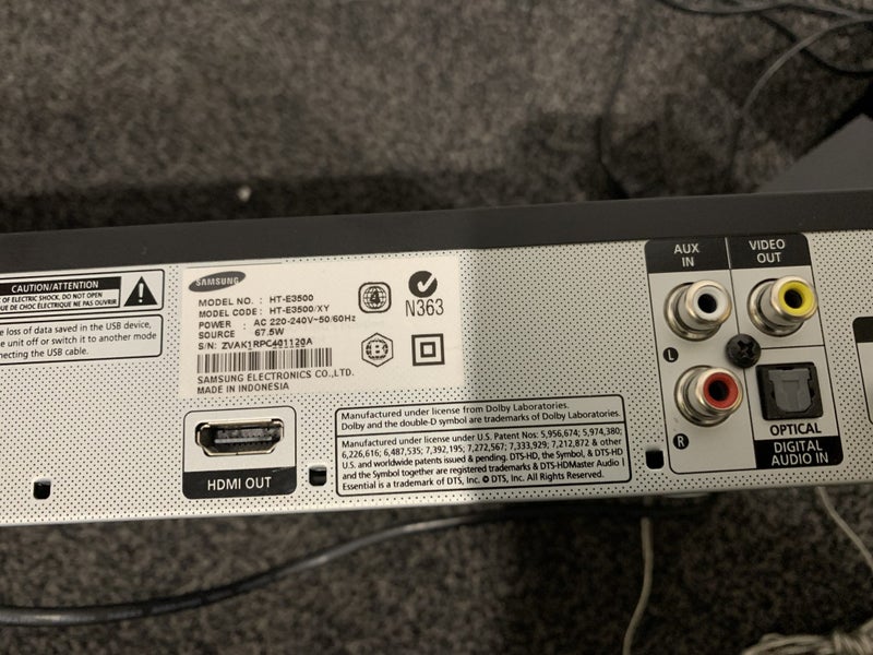 Samsung home entertainment system Carousel 3