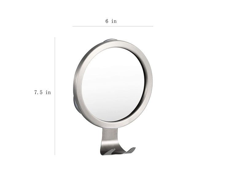 Shower Mirror Fogless for Shaving with Razor Holder, Powerful Lock Suction Carousel 2