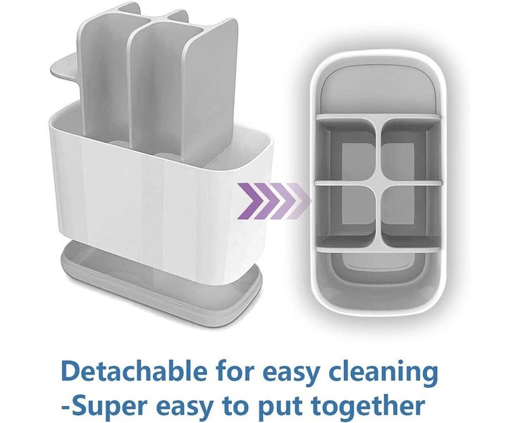 Toothbrush Holder Storage Organizer Caddy, Toothbrush & Toothpaste Caddy Plas Carousel 2