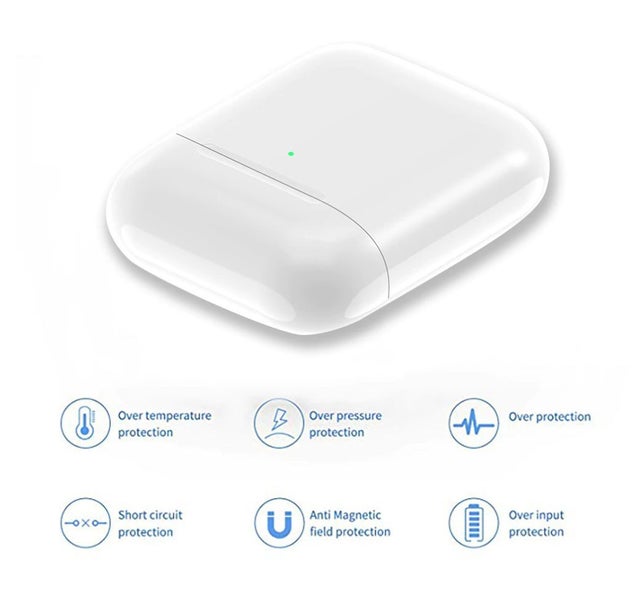 Replacement Wireless Charging Case for AirPods 1 & AirPods 2 Carousel 2
