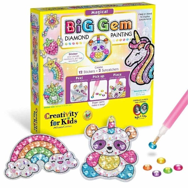 Diamond Painting Kit Magical Stickers Creativity for Kids Big Gem Set Carousel 1
