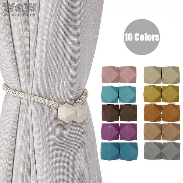 2PCS Magnetic Curtain Tiebacks Tie Backs Buckle Holder Hooks Home Decor Carousel 1