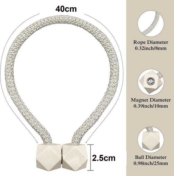 2PCS Magnetic Curtain Tiebacks Tie Backs Buckle Holder Hooks Home Decor Carousel 2