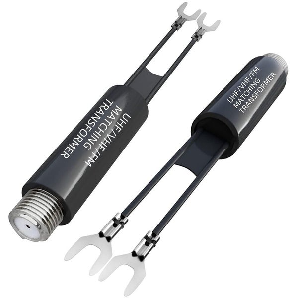 5pcs UHF VHF FM 75-300 Ohm TV Antenna Matching Transformer Coaxial Cable Adapter Carousel 4