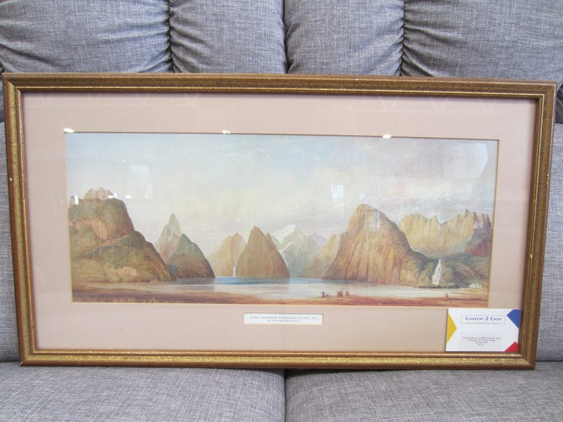 Frederick John Owen Evans, 'H.M.S Acheron in Milford Sound, 1851' Carousel 1