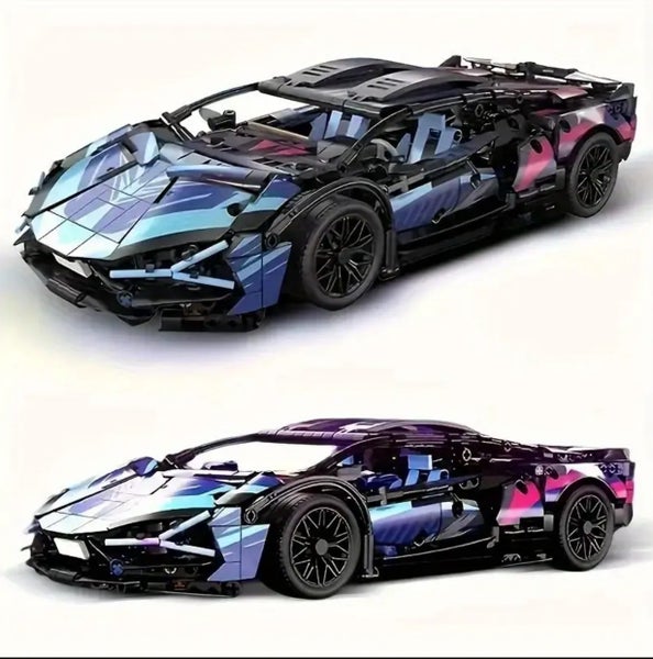 1300pcs+ Lamborghini Technical Building Set Carousel 6