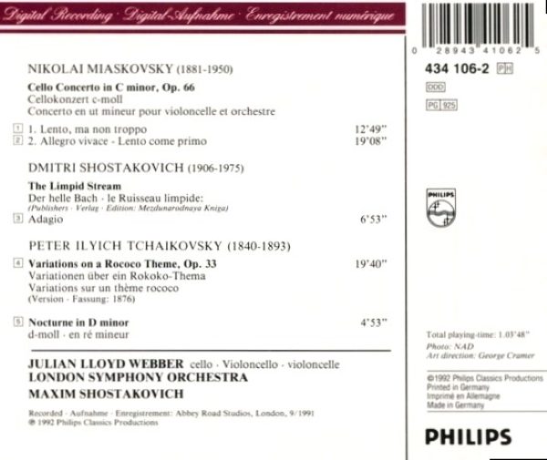 CELLO CONCERTOS: Dvorak/ Elgar/ Miaskovsky/ Sullivan/ Herbert/ Haydn/ Bocch. Carousel 11