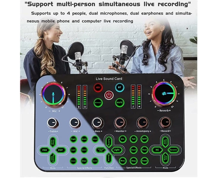 Live Sound Card Mixer, Audio Interface With DJ Mixer, Live Sound Effects An Carousel 2