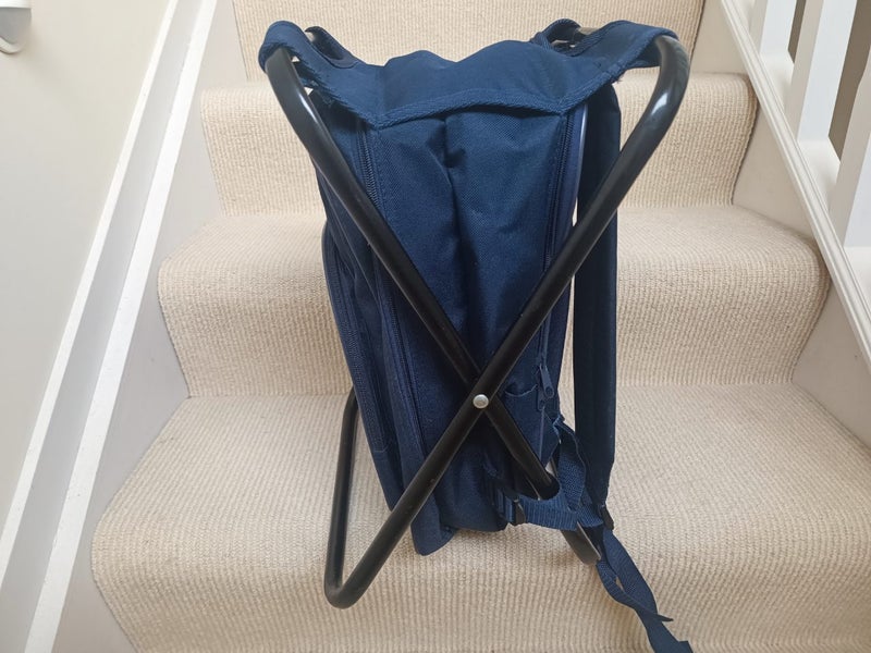 Blue 3-in-1 Backpack, Folding Stool and Cool Bag in One Carousel 2