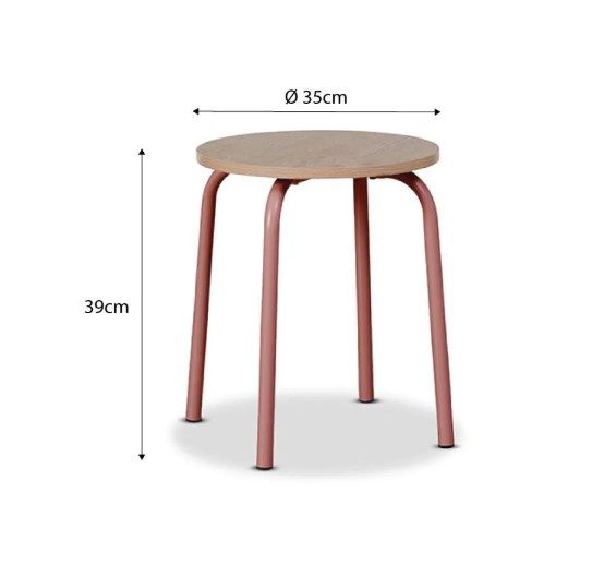 MOCKA SECONDS: Mocka Junior Metal Desk and Stool - Pink Carousel 5
