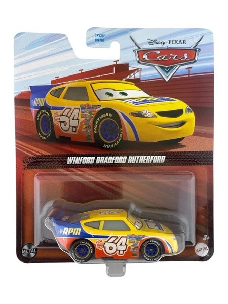 Disney Pixar Cars Winford Bradford Rutherford # 64 RPM Die-cast Mattel New Carousel 1