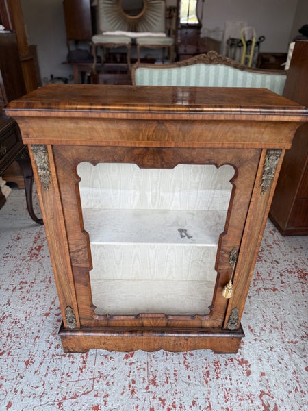 Victorian Walnut Marquetry Pier Cabinet Carousel 1