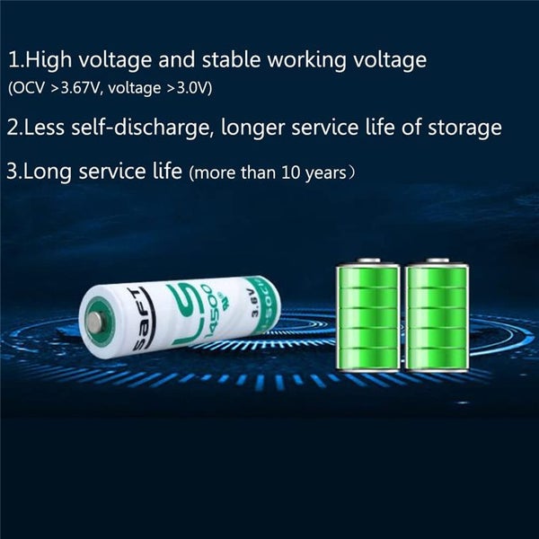 SAFT LS14500 AA Lithium Battery - 1 Pack 3.6V 2600mAh, for Water Electricity Carousel 5