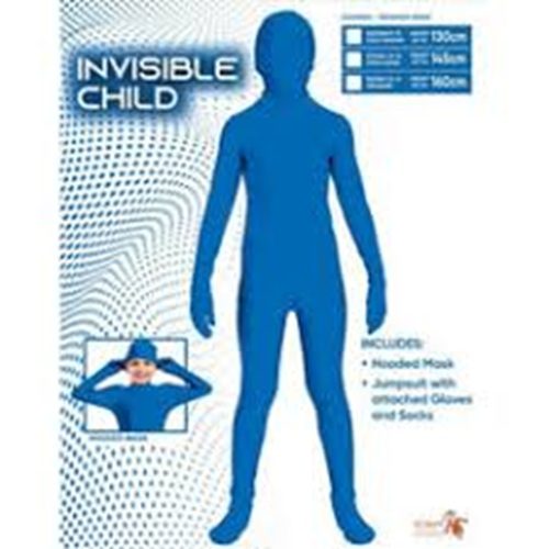 Invisible Teen Costume Blue Second Skin Carousel 2
