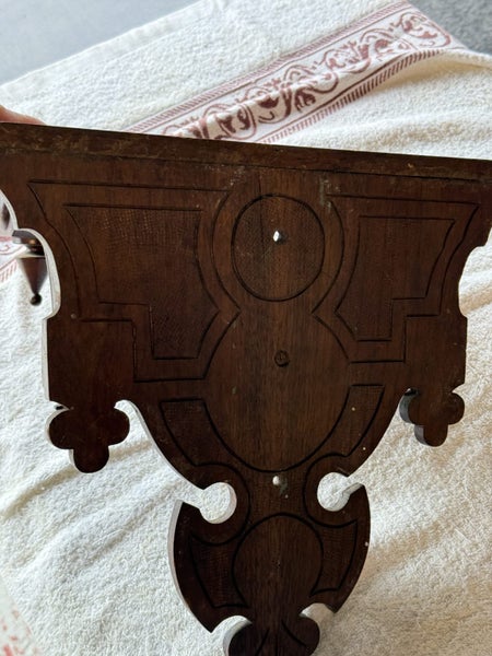 Circa 1960's Lindenwood Black Forest Wolf Head Wall Bracket Carousel 20