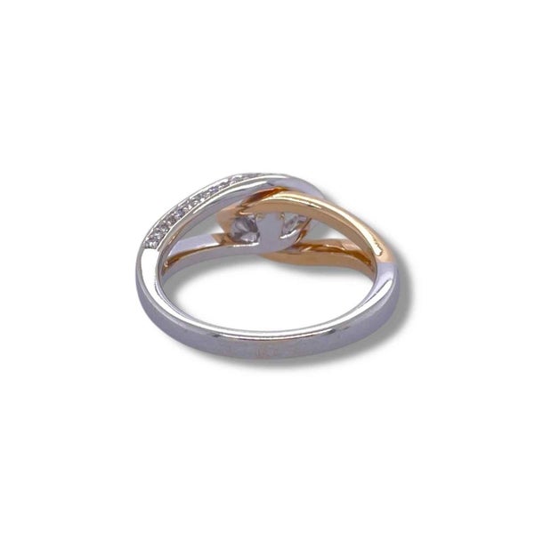 14CT YELLOW/WHITE GOLD RING WITH DIAMONDS Carousel 4