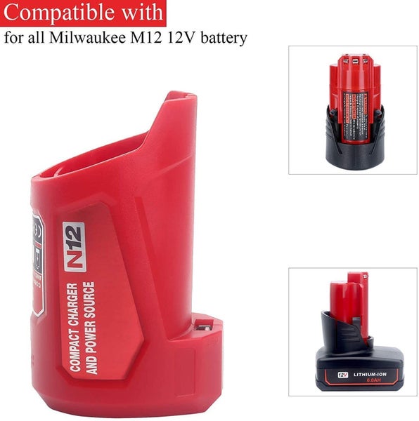 Power Source Power Adapter Charger for Milwaukee 12V M12 Carousel 9